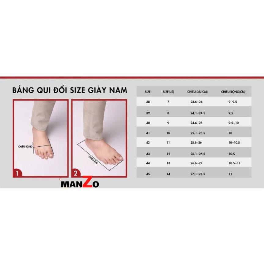 [DA THẬT] Phù hợp làm quà tặng cho bố - Giày da dành cho tuổi trung niên Manzo TN 102 | BigBuy360 - bigbuy360.vn