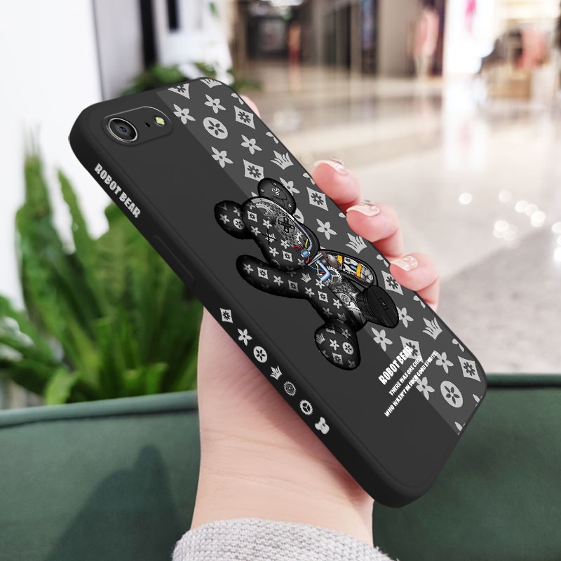 Ốp Điện Thoại Silicon Dẻo Họa Tiết Chú Gấu Dễ Thương Cho IPhone 8 7 Plus SE 2020 6 6S Plus