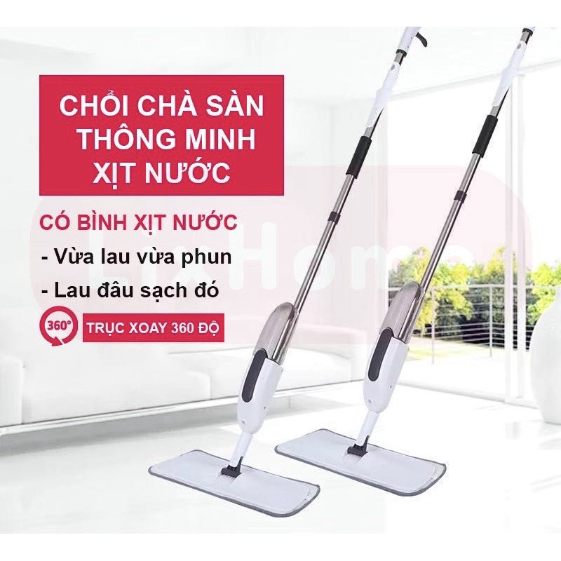 Cây lau nhà thông minh kèm bình xịt