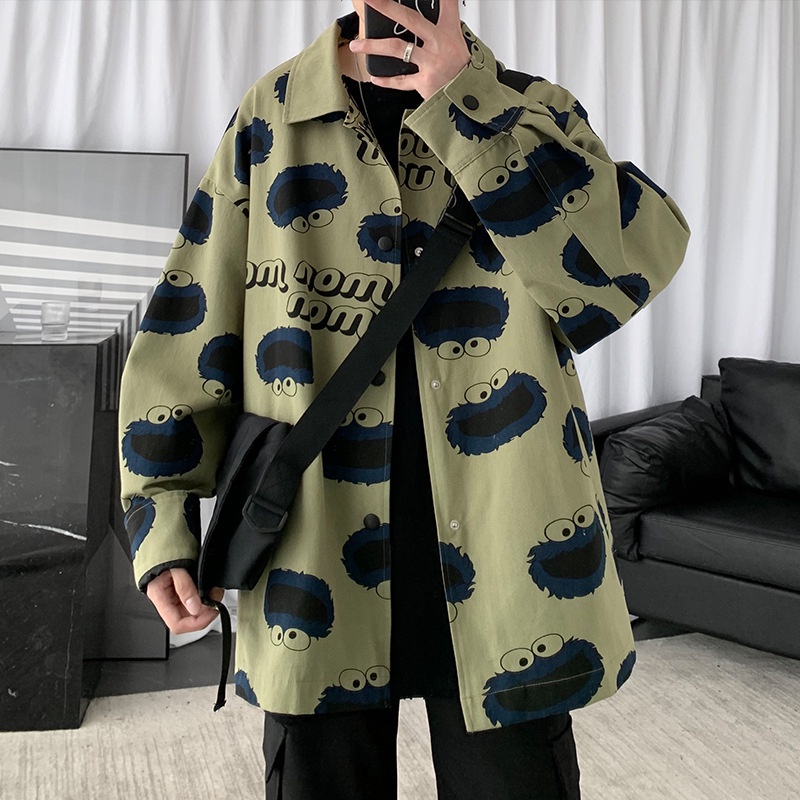 Áo khoác blazer in họa tiết phong cách Hàn Quốc cho cặp đôi cỡ M-2XL