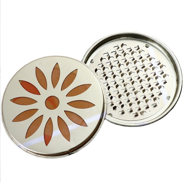 [Sỉ 5.5K] Hộp đựng nhang muỗi bằng thép không gỉ, khay đựng nhang muỗi có nắp đậy an toàn khogiasi247