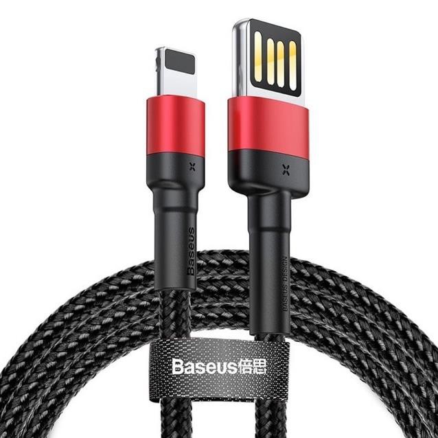 Cáp sạc nhanh Baseus Cafule USB Double Side cho iPhone 5/6/7/8/X/XS/XS Max dài 1m (2.4A Fast Charge Cable)