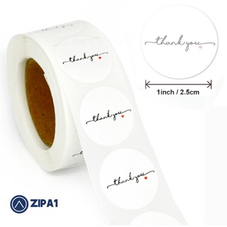 10 miếng dán sticker thank you - basic - 2.5x2.5cm / miếng - a1021 - zip a1