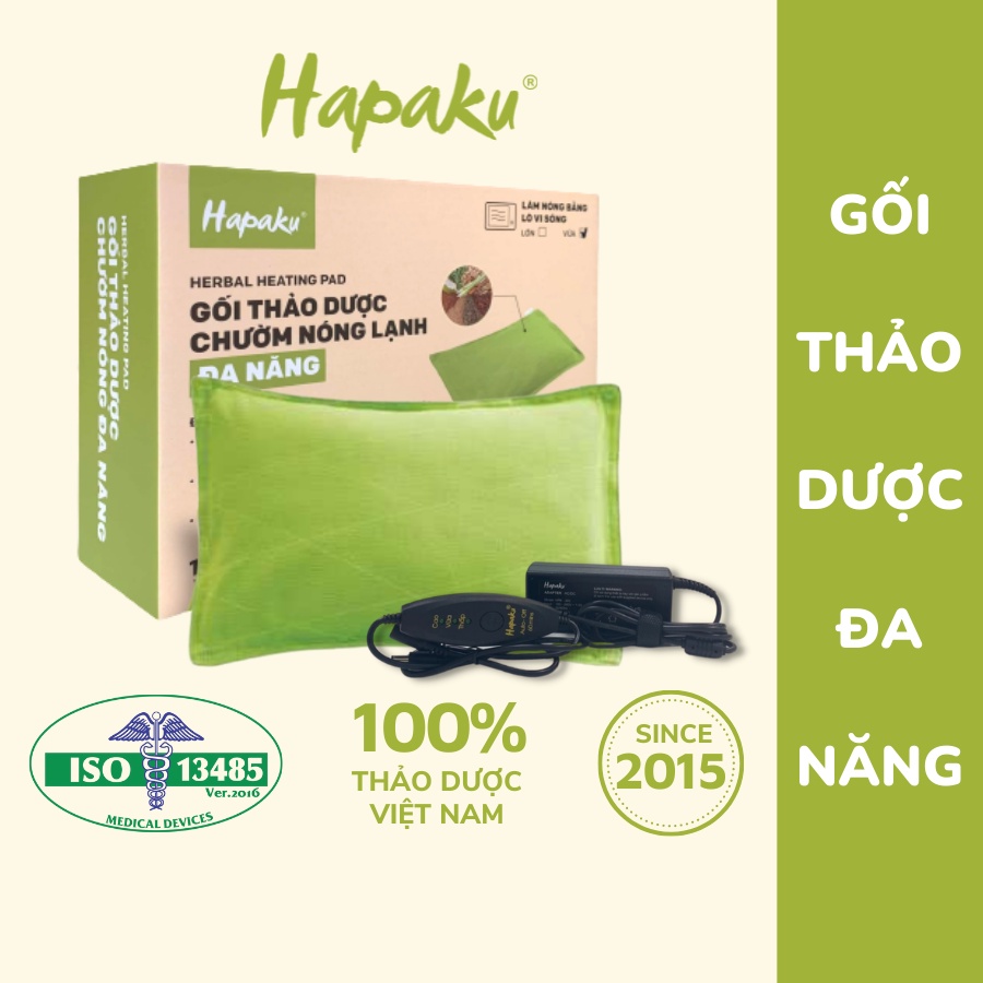 Gối Chườm Nóng Thảo Dược Kê Gáy, Cổ Hapaku Làm Nóng Bằng Điện Size 34 x 24 x 4.5cm