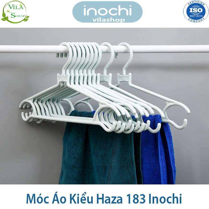 [ Set 10 ] Móc Treo Quần Áo, Móc Quần Áo  Đa Năng Hara 183, Móc Treo Quần Áo Người Lớn Nhựa Cao Cấp Inochi