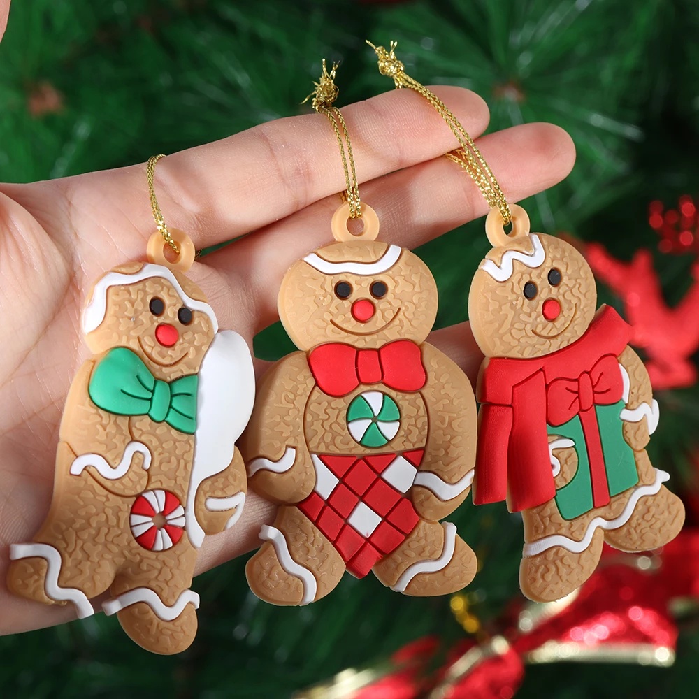 Set 6 / 10 / 11 / 12 mô hình người tuyết bằng pvc mềm treo trang trí giáng sinh