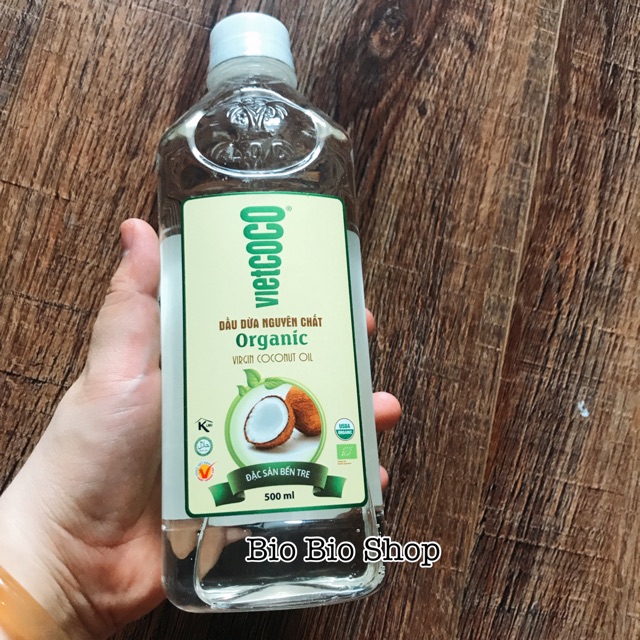 Dầu dừa hữu cơ ép lạnh Vietcoco - dầu dừa thơm ngon số 1 Việt Nam - sạch đạt chuẩn châu Âu