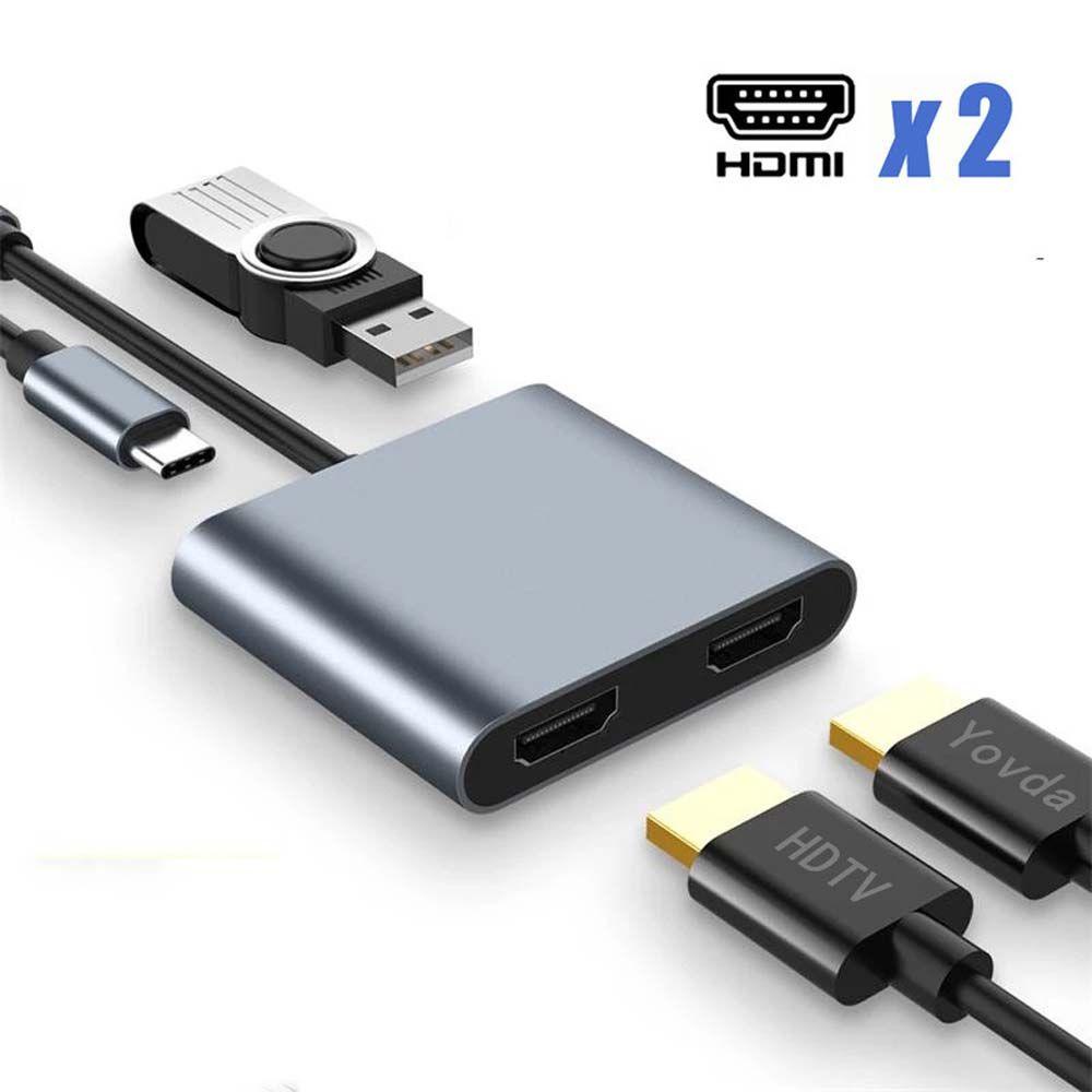 Bộ Chuyển Đổi USB C Hub 4 Trong 1 4K HDMI Type C Sang HDMI Cho Máy Tính