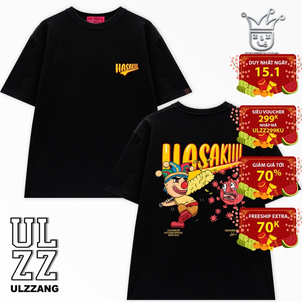 Áo thun local brand ULZZ ulzzang dáng unisex tay lỡ hasakiii U-27