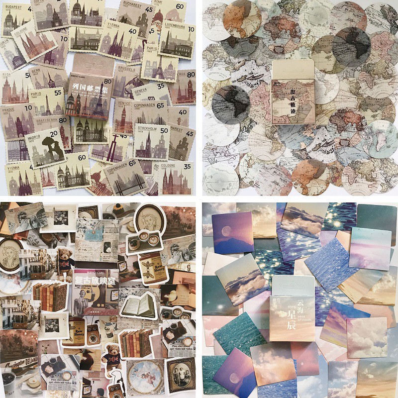 Hộp 46 sticker giấy du lịch SH4605 Gachini