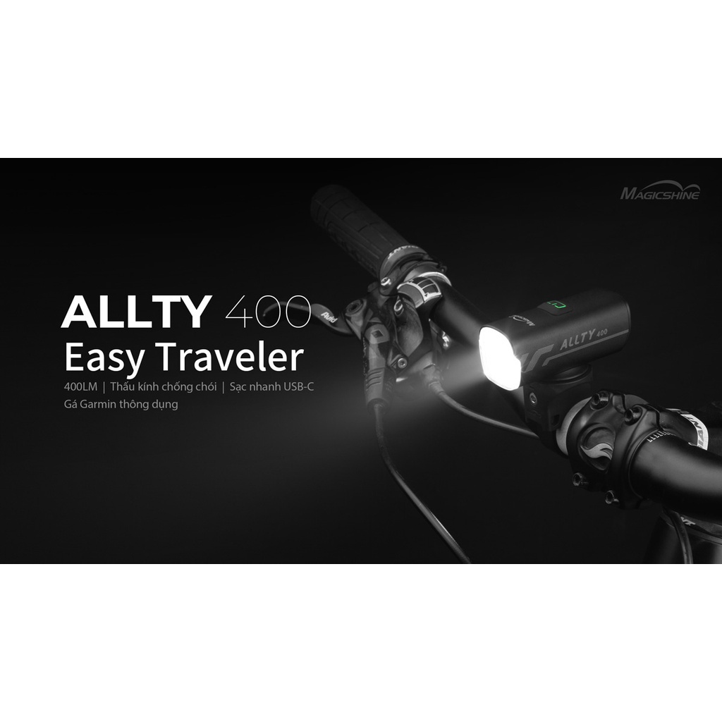 Đèn đạp xe MAGICSHINE ALLTY 400 độ sáng 400 lumen chiếu xa 89m sạc USB-C Phụ Tùng &amp; Phụ Kiện Xe Đạp