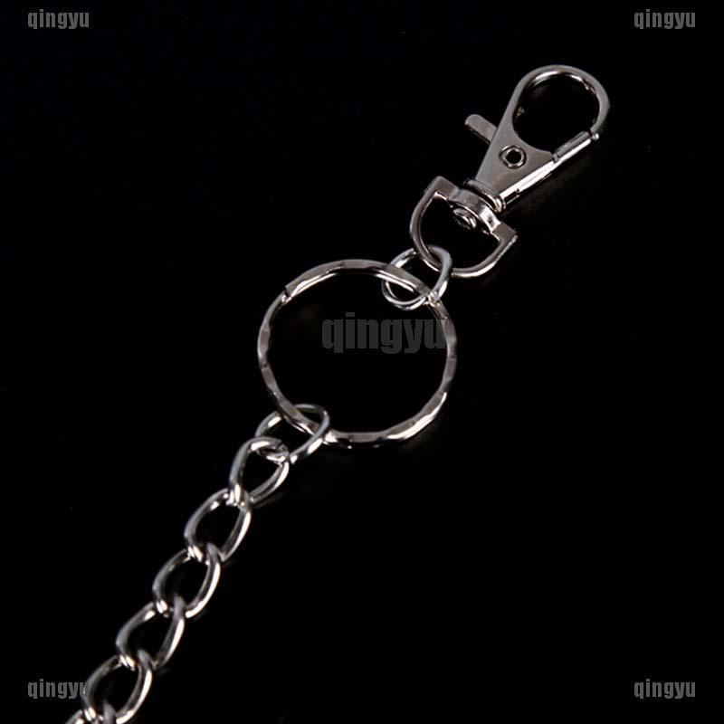 Tcmy ❤♣ Móc Khóa Dây Xích Kèm 3 Vòng Nhẫn Phong Cách Punk