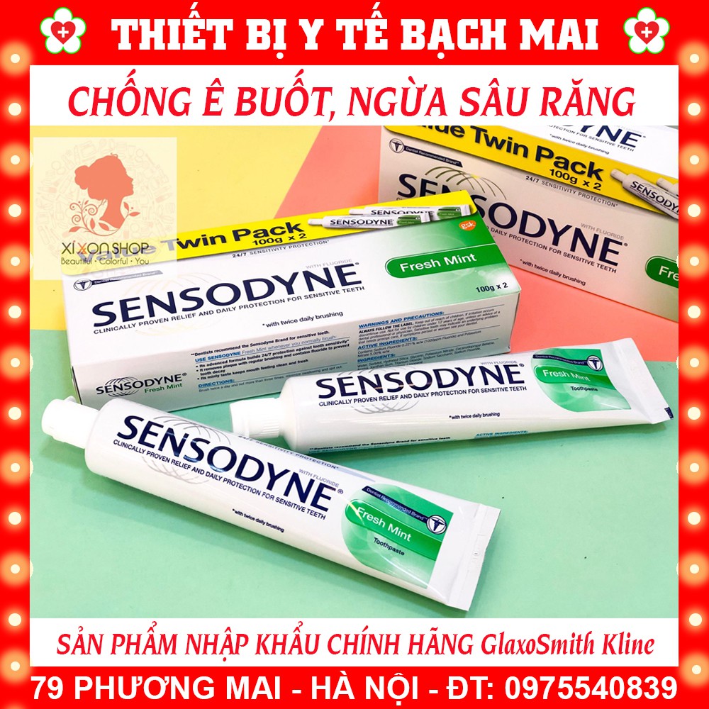 [NK Chính Hãng] Kem Đánh Răng SENSODYNE Fresh Mint 100g - Bạc hà thơm mát