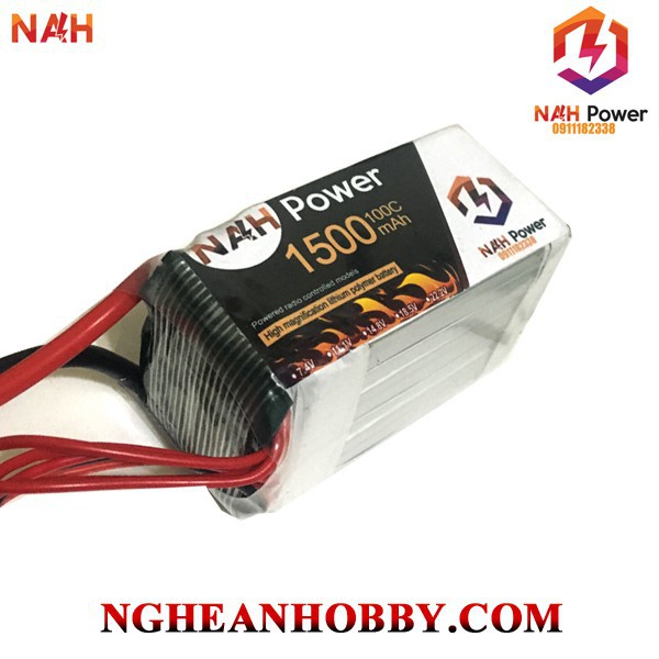 Pin Lipo 6S 22.2V 1500mAh 100C