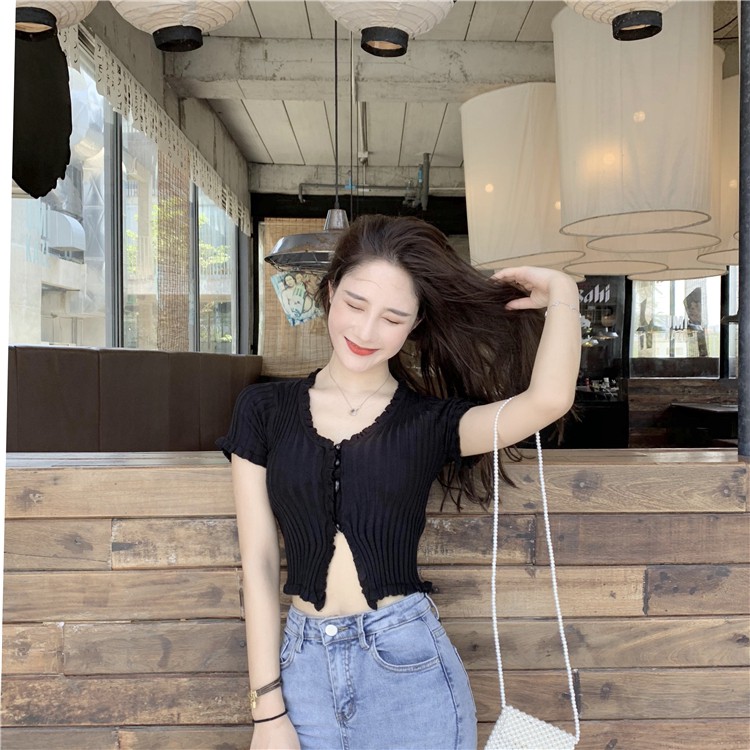 SUXI Áo Thun Nam Ngắn Tay Cổ Chữ V