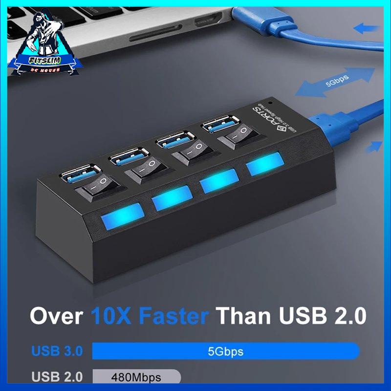 Universal USB Hub 4 Port USB 2.0 Charger High Speed Mini Hub Socket Splitter
