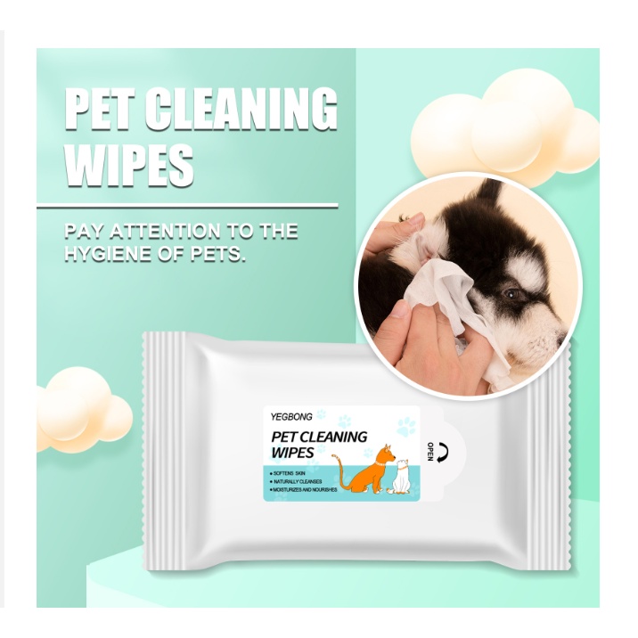 Khăn Ướt Cho Chó Mèo Túi 10 Miếng Yegbong Pet Cleaning Wipes