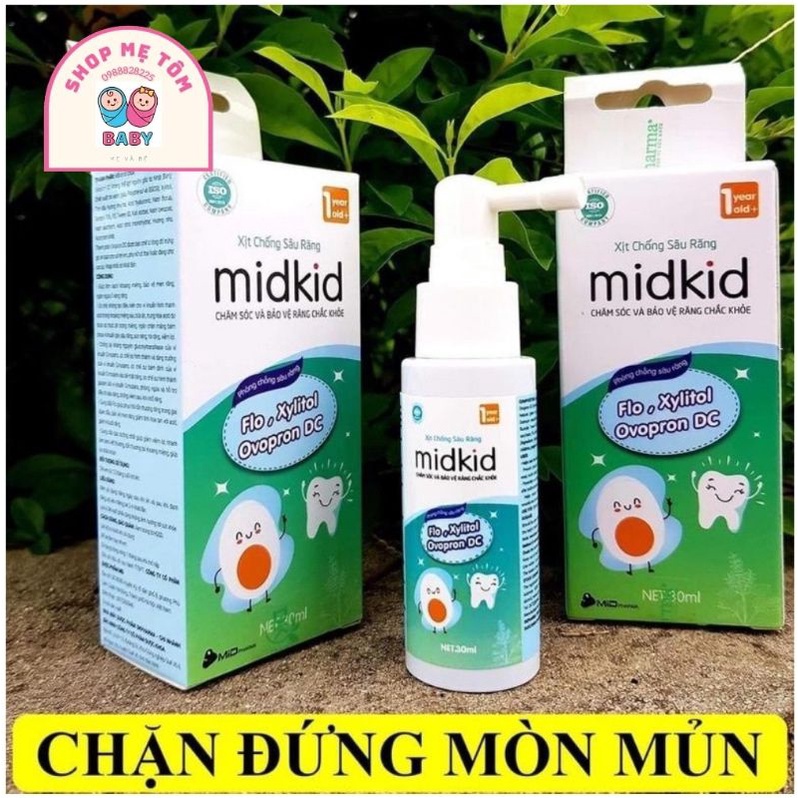 Xịt chống sâu răng Midkid cho bé từ 1 tuổi