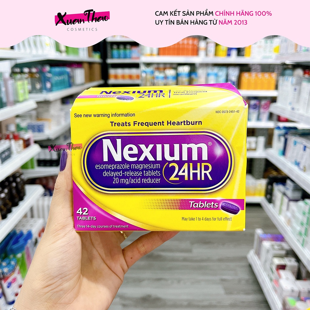 Nexium 24hr Mỹ, Viên Uống Đau Dạ Dày Ợ Nóng