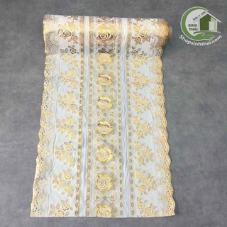 [ Khổ 50cm ] Khăn trải bàn bằng nhựa họa tiết nổi không thấm nước - giao màu ngẫu nhiên