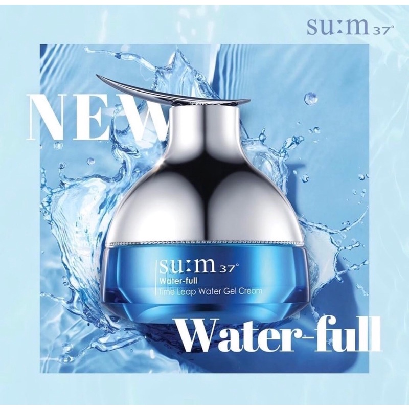 Lọ kem sum xanh cấp nước kiềm dầu giảm mụn se khít lỗ chân lông, cho da căng mọng sáng bóng - Sum37 Water Full Cream