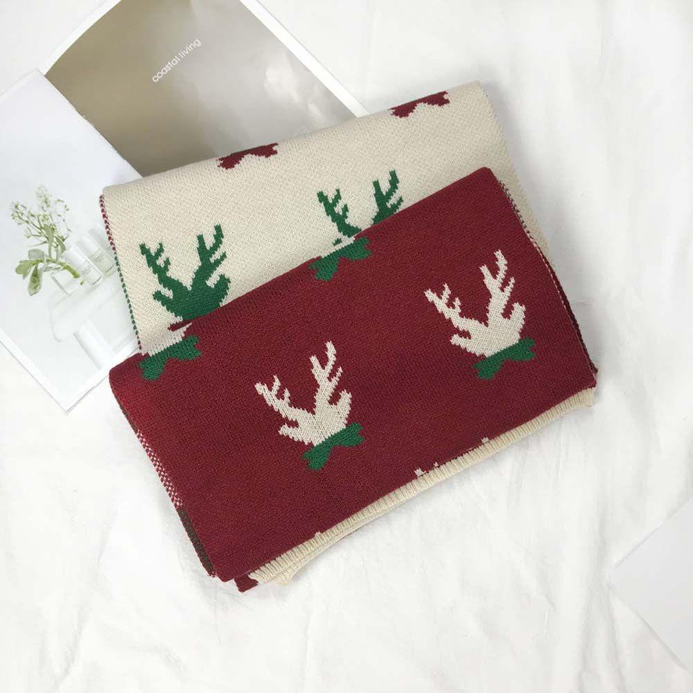 Khăn Choàng Cổ Dài Đan Len Cashmere Giả Thời Trang Giáng Sinh