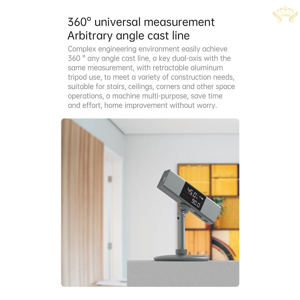 Máy Đo Góc Kỹ Thuật Số AtuMan DUKA LI1 Có Thể Sạc Lại Và Đo Độ Nghiêng 360 Độ° Đèn LED Dây Laser Song Song Chất Lượng Cao