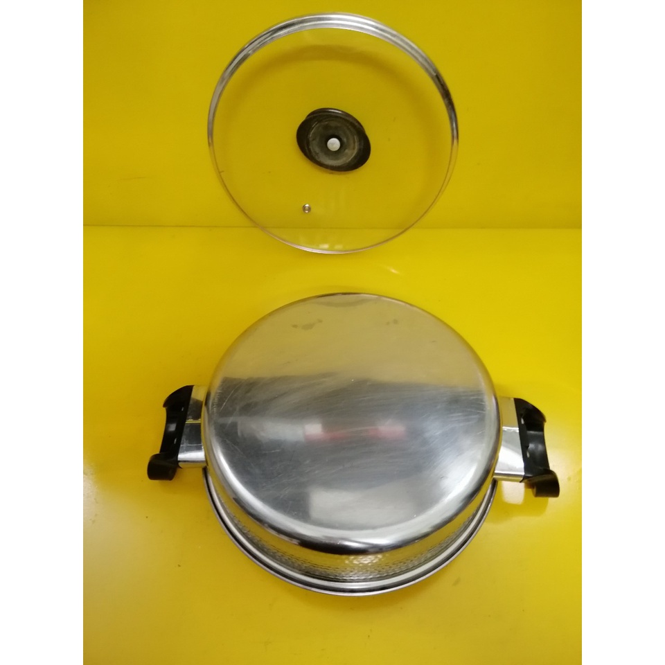 Nồi lẩu (chảo) inox nội địa Nhật, size 25cm, cao 6cm (mã 787), Dùng được bếp từ