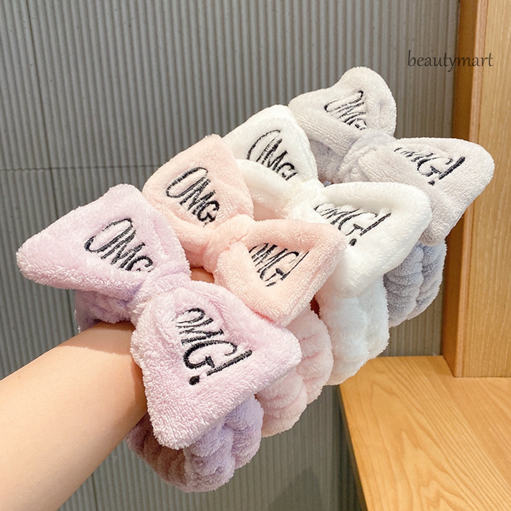 Băng Đô Cài Tóc Bằng Vải Bông Co Giãn Mềm Mại Đính Nơ Dễ Thương Cho Nữ