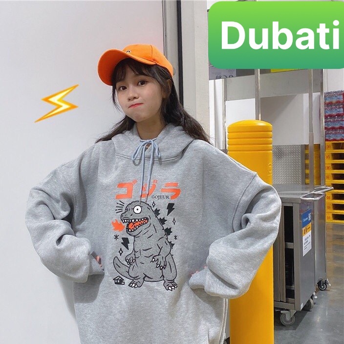 ÁO KHOÁC HOODIE KHỦNG LONG, ÁO NỈ NAM NỮ CHẤT VẢI MỊN PHONG CÁCH HÀN QUỐC - DUBATI FASHION