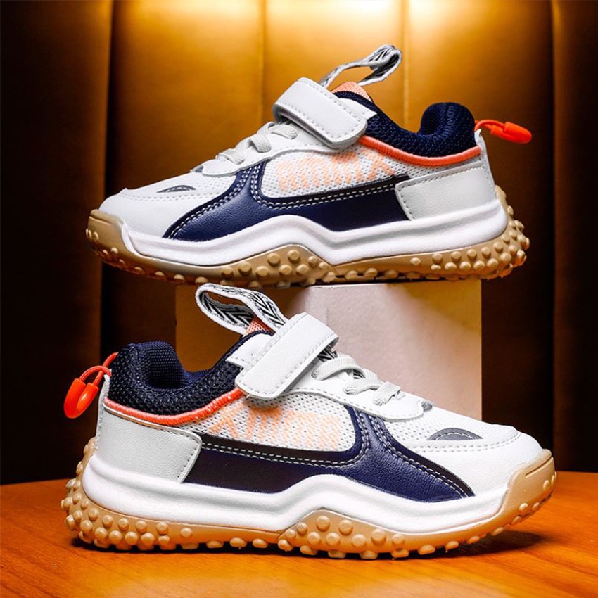 Giày Thể Thao Trẻ Em XMAX21 Từ 6 Đến 12 Tuổi Quai Dán Phong Cách Hàn Quốc