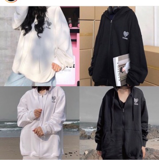 [Mã FAXANH1505 giảm 10K đơn 50K] ❤️Áo Khoác Hoddie Da Cá Thêu Heart👻 | BigBuy360 - bigbuy360.vn
