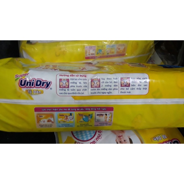 ( Mẫu Mới) Tã Dán Unidry S48/M42/L38/XL34