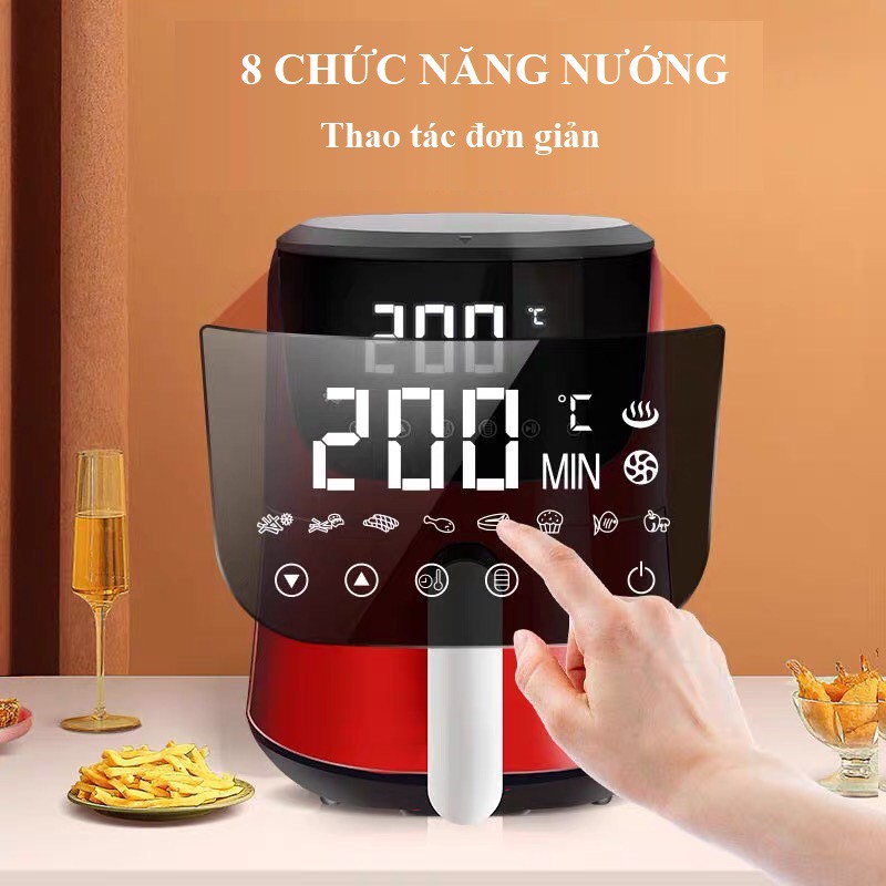 [CHÍNH HÃNG] Nồi chiên không dầu cảm ứng thông minh Cát Á, Đa Chức Năng - 5 Lít - Núm Vặn Cơ - Công Suất Lớn 1350W