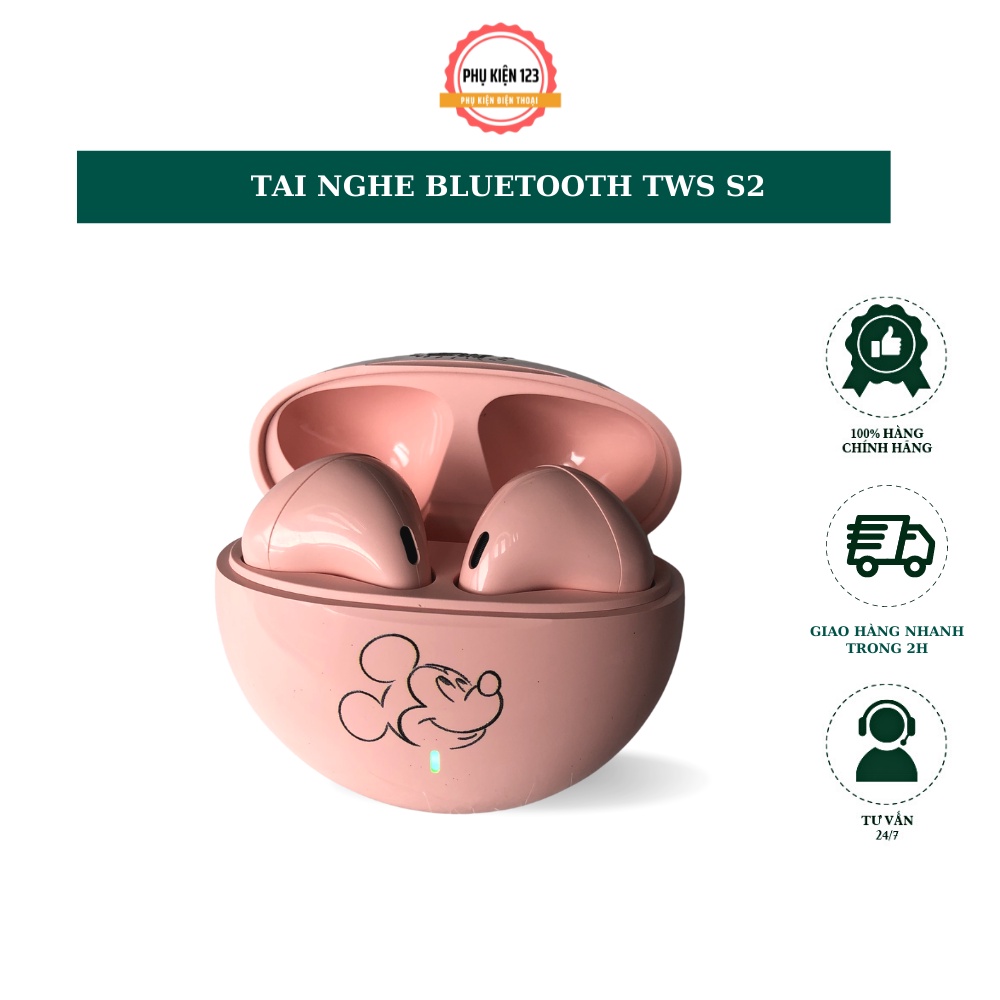 Tai nghe không dây Bluetooth S2 thích hợp chơi game nghe nhạc âm thanh hay màu sắc năng động