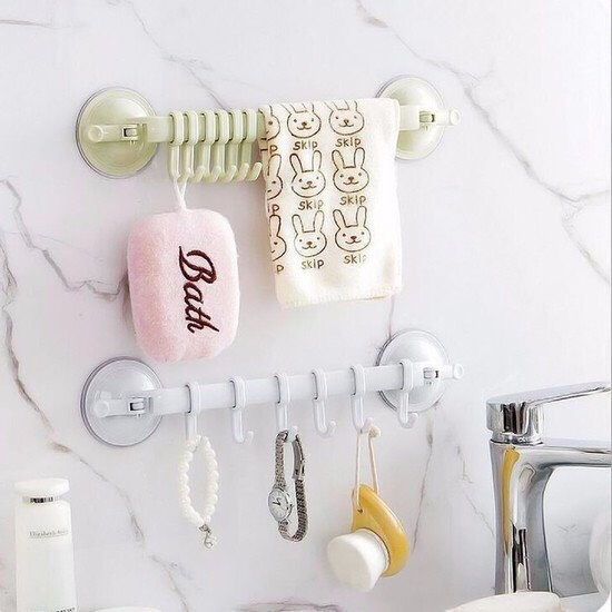 Móc Hút Chân Không, Móc treo đồ hút chân không tiện dụng thanh 6 móc