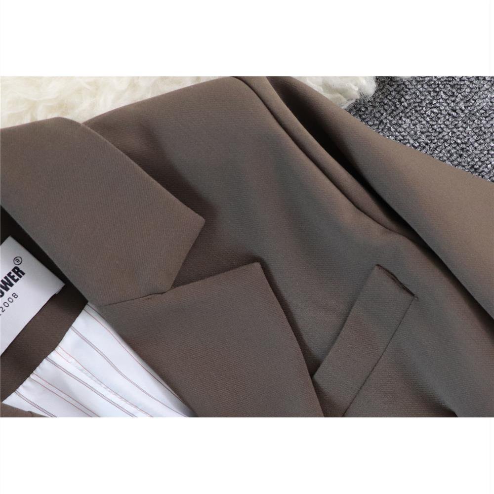 Áo Khoác Nữ Thiết Kế, vest thu đông 2021,vét hàn quốc Retro Màu Cà Phê Màu Đỏ | BigBuy360 - bigbuy360.vn