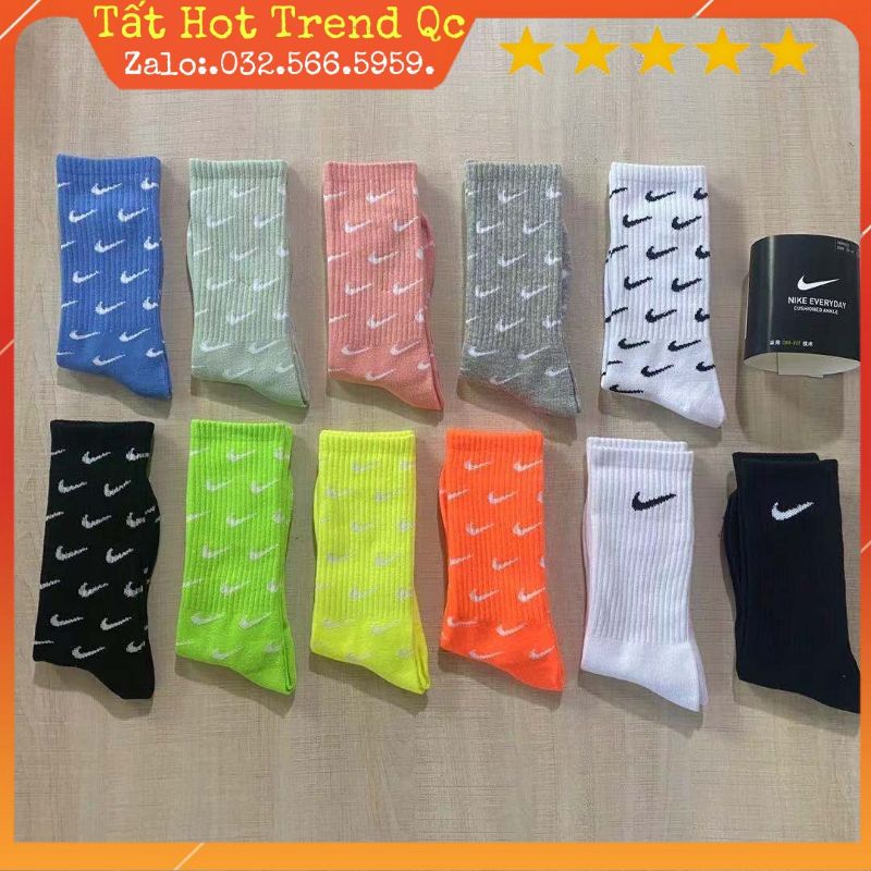 (ảnh+video thật nhà QC) Tất Cổ Cao Full Logo Nk