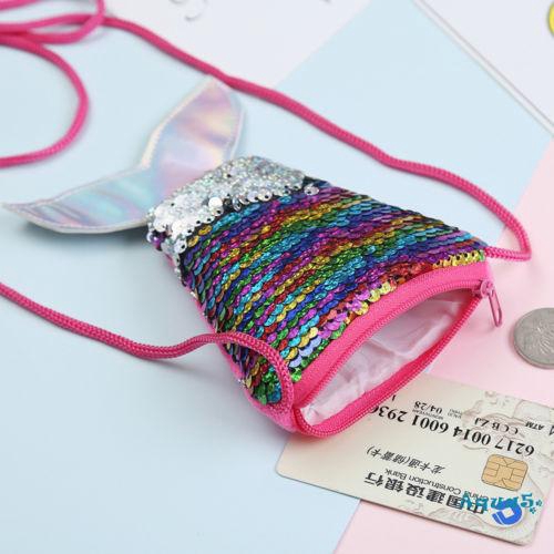 Ví đựng tiền đính sequin lấp lánh xinh xắn dành cho bé gái