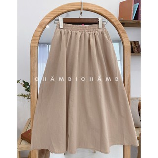 Chân Váy Đũi Xòe Cạp Cao Cực Xinh Freesize<55kg - CV.009