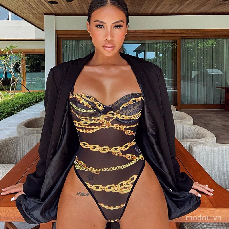 Bộ bodysuit lưới WEANIA xuyên thấu quyến rũ