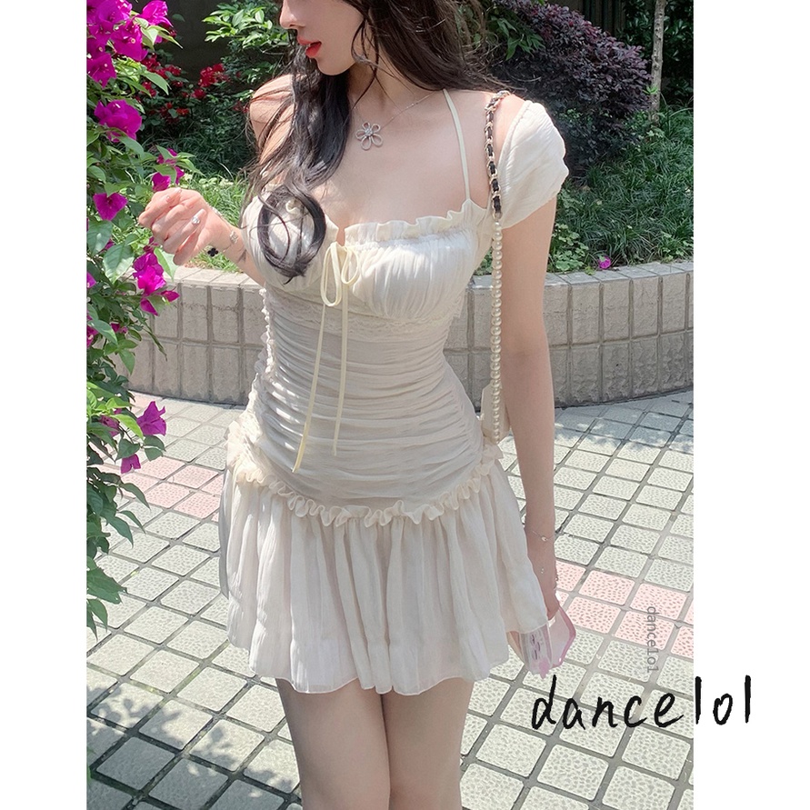 Đầm Dây Rút Múa1O1-y2k Fairy Grunge Cho Nữ