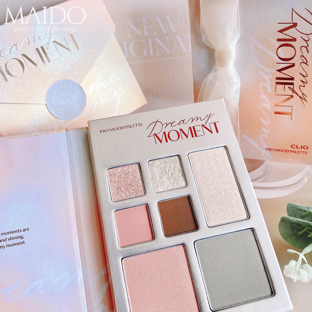Bảng phấn mắt Clio Pro Mood 21Fw phiên bản giới hạn siêu lấp lánh lì nhũ xinh bám màu siêu tốt MAIDO COSMETICS