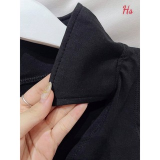 áo thun croptop 3 lỗ cổ bẻ cài cúc hs