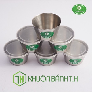 khuôn bánh flan Inox 304 - có nắp đậy