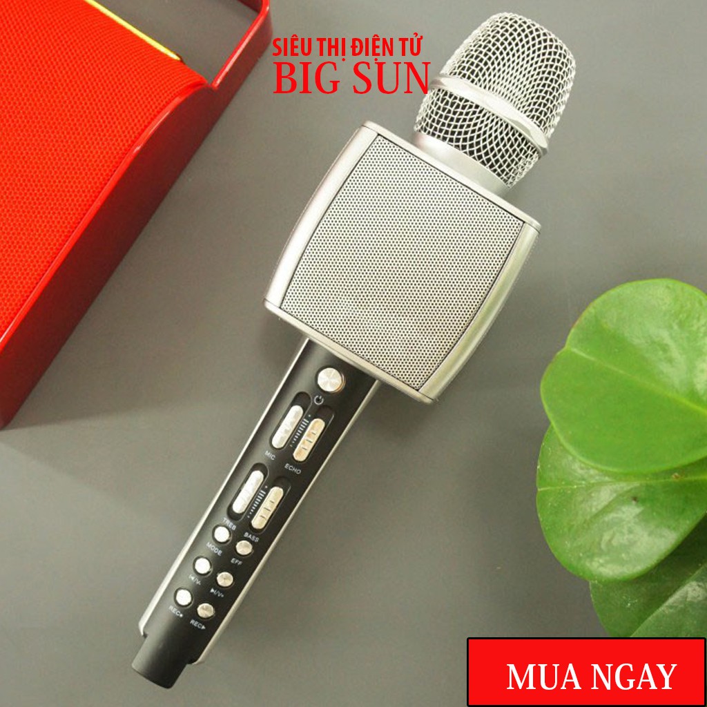 Micro Karaoke bluetooth ys 92  Micro không dây, cao cấp - Âm thanh sống động, livestream, thu âm,có khe cắm thẻ nhớ