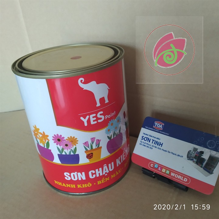 Sơn chậu màu đỏ chu 1K Yes 800gr