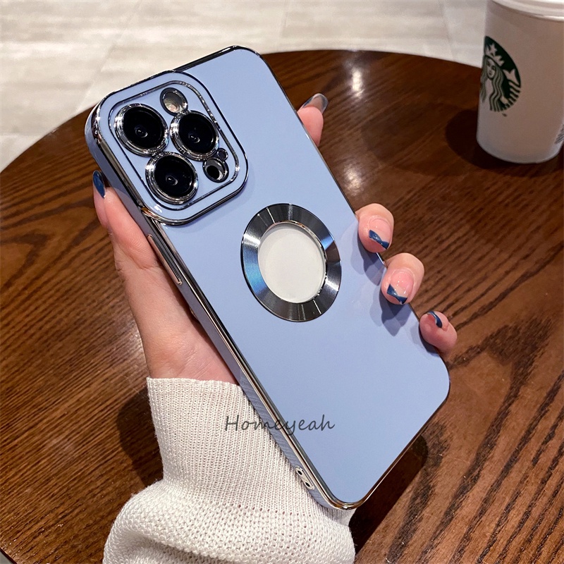 Ốp Điện Thoại Silicon Mềm Chống Sốc Có Khung Bảo Vệ Camera Cho iPhone 14 13 Pro Max 14 Plus