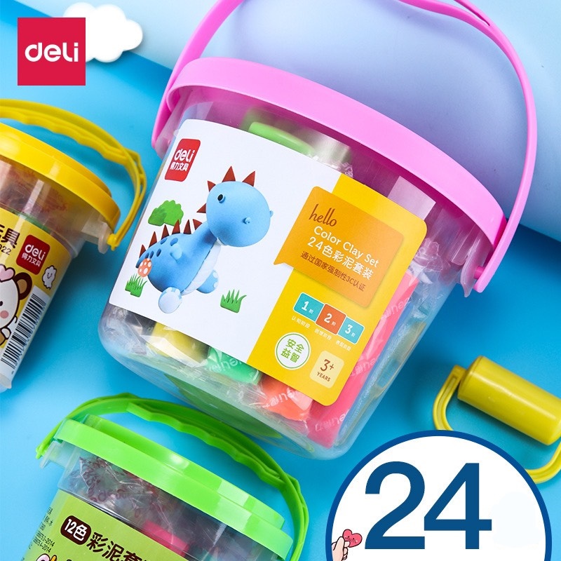 Đất nặn 24 màu Deli Chất liệu an toàn
