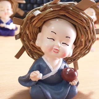 Bộ tượng 4 chú tiểu đội nón rơm ( Cầm- kì- thi - hoạ)